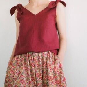 Elegant Burgundy Sleeveless Top